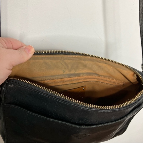 Patricia Nash Nazaire‎ top zip crossbody bag black leather medium size - Picture 12 of 13